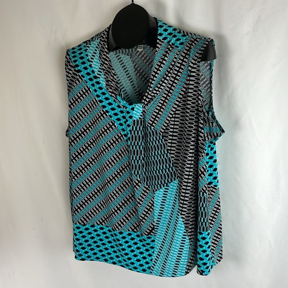 Dana Bachman Geometric Design Sleeveless Top - Size 2X - Picture 3 of 8